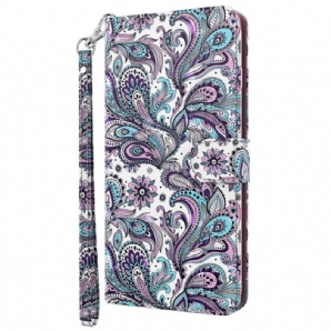 Flip Case Für Moto G71 5G Paisley-muster