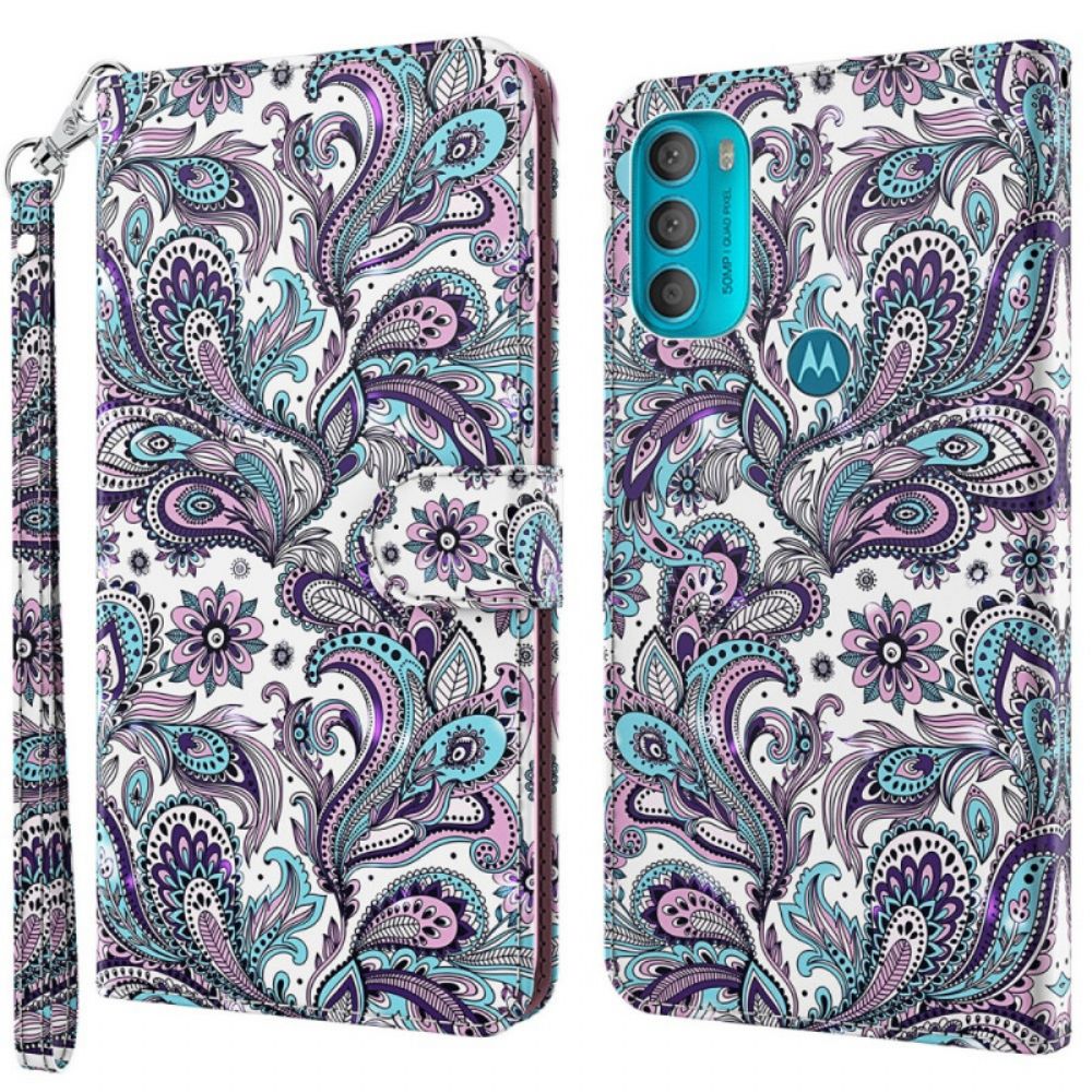 Flip Case Für Moto G71 5G Paisley-muster