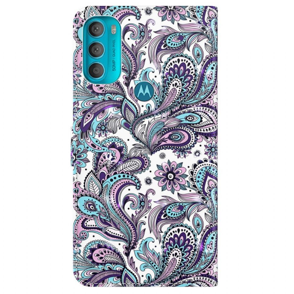 Flip Case Für Moto G71 5G Paisley-muster