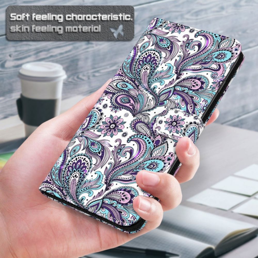 Flip Case Für Moto G71 5G Paisley-muster