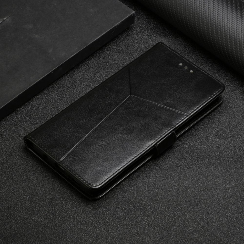 Lederhüllen Für Moto G71 5G Geo Y Design Leather Style