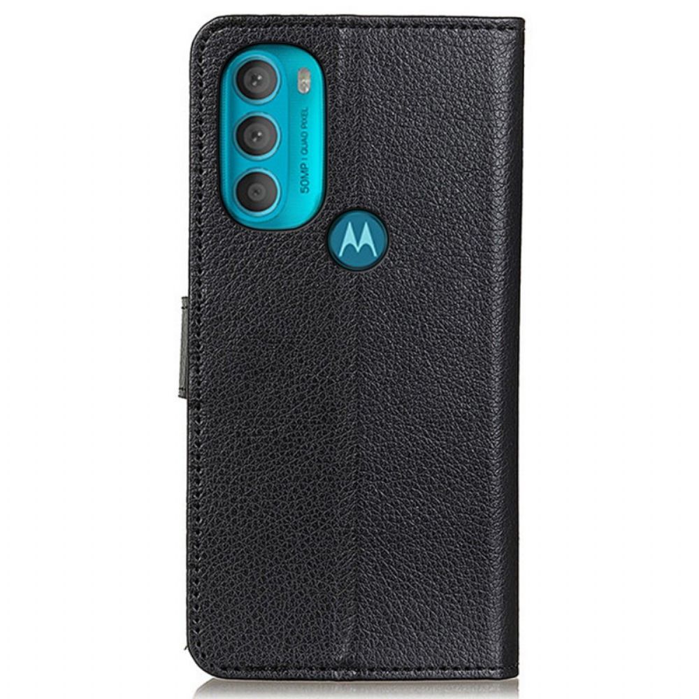 Lederhüllen Für Moto G71 5G Traditionell Litschi