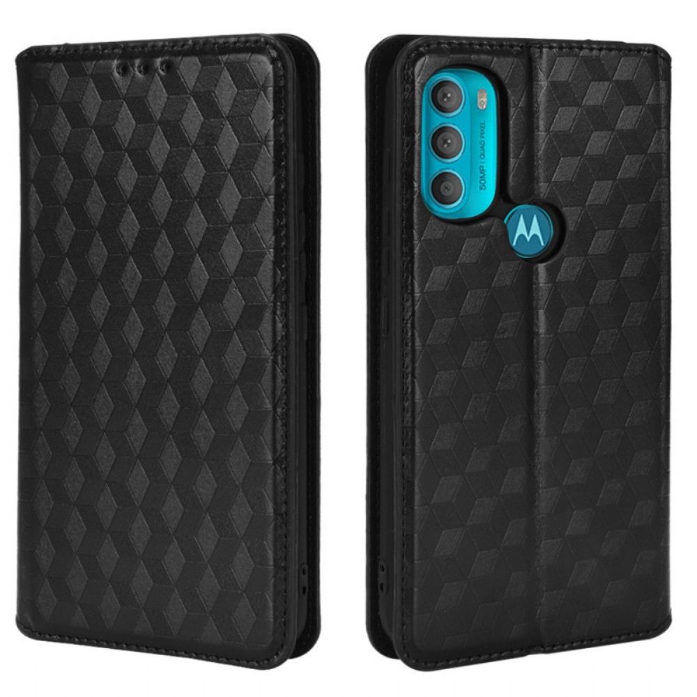 Schutzhülle Für Moto G71 5G Flip Case Diamant-leder-effekt