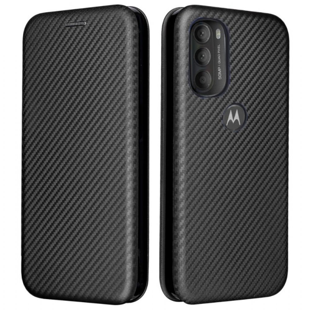 Schutzhülle Für Moto G71 5G Flip Case Farbiges Carbon-silikon