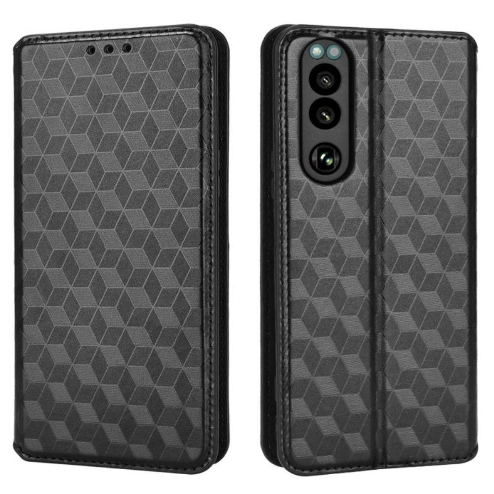 Schutzhülle Für Sony Xperia 5 IV Flip Case 3d-textur