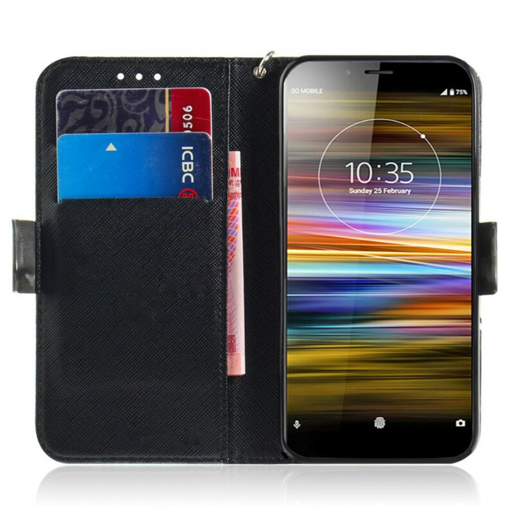 Flip Case Für Sony Xperia L3 Mit Kordel Tanga-safaritiere