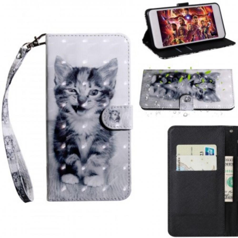 Flip Case Für Sony Xperia L3 Schwarz-weiß-katze