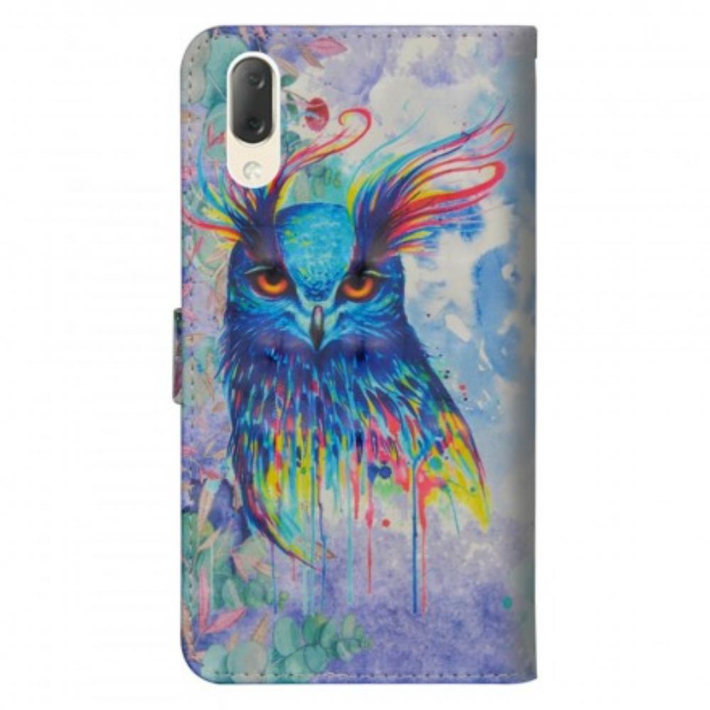 Lederhüllen Für Sony Xperia L3 Aquarell Vogel