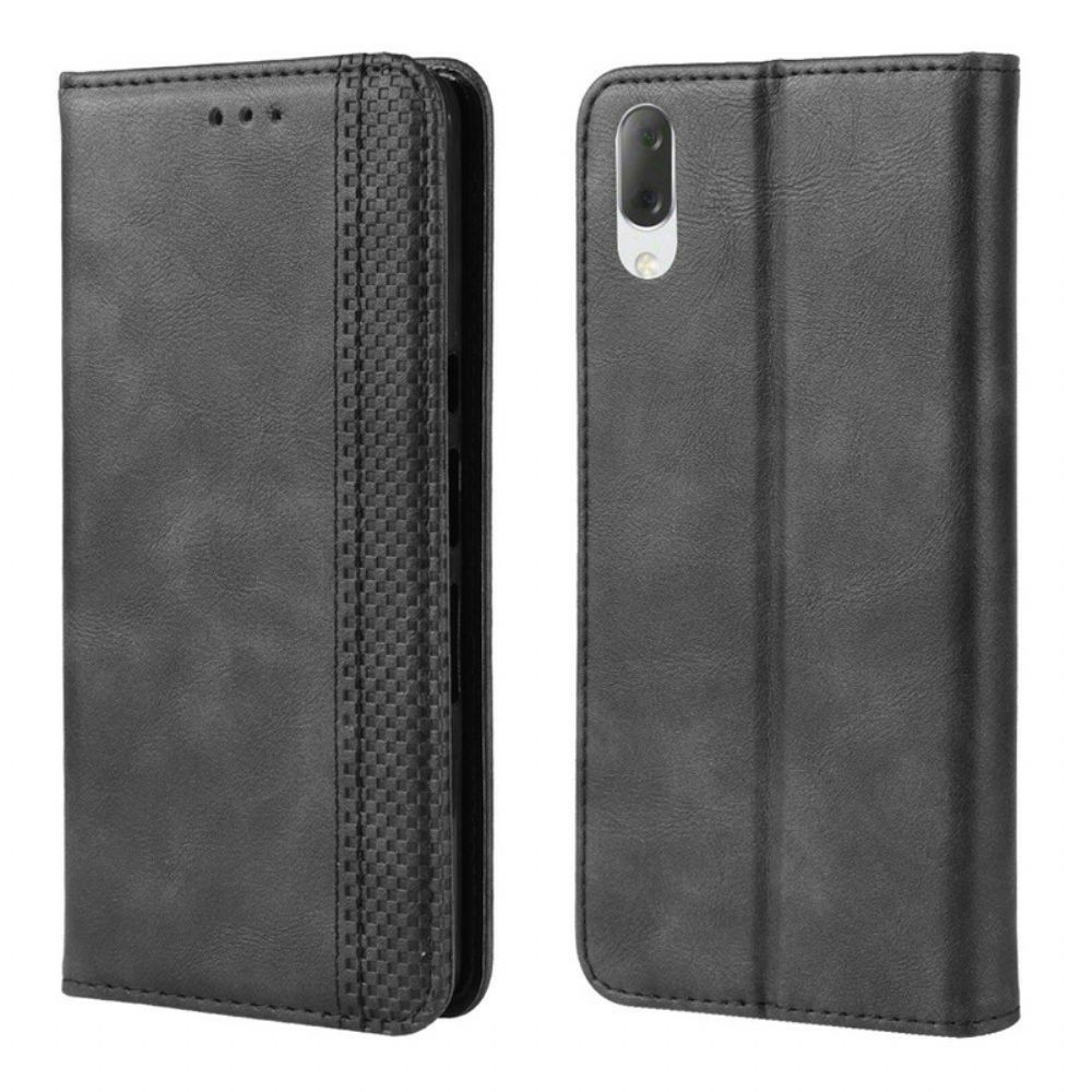 Schutzhülle Für Sony Xperia L3 Flip Case Lederoptik Im Vintage-design