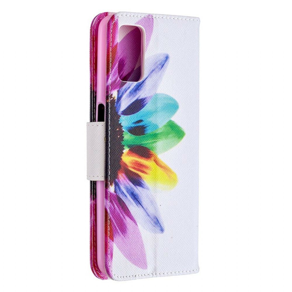 Lederhüllen Für Oppo A72 Aquarell Blume