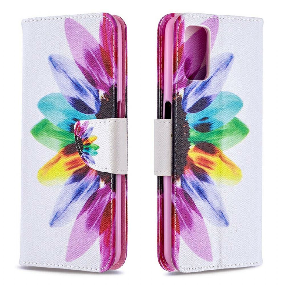 Lederhüllen Für Oppo A72 Aquarell Blume