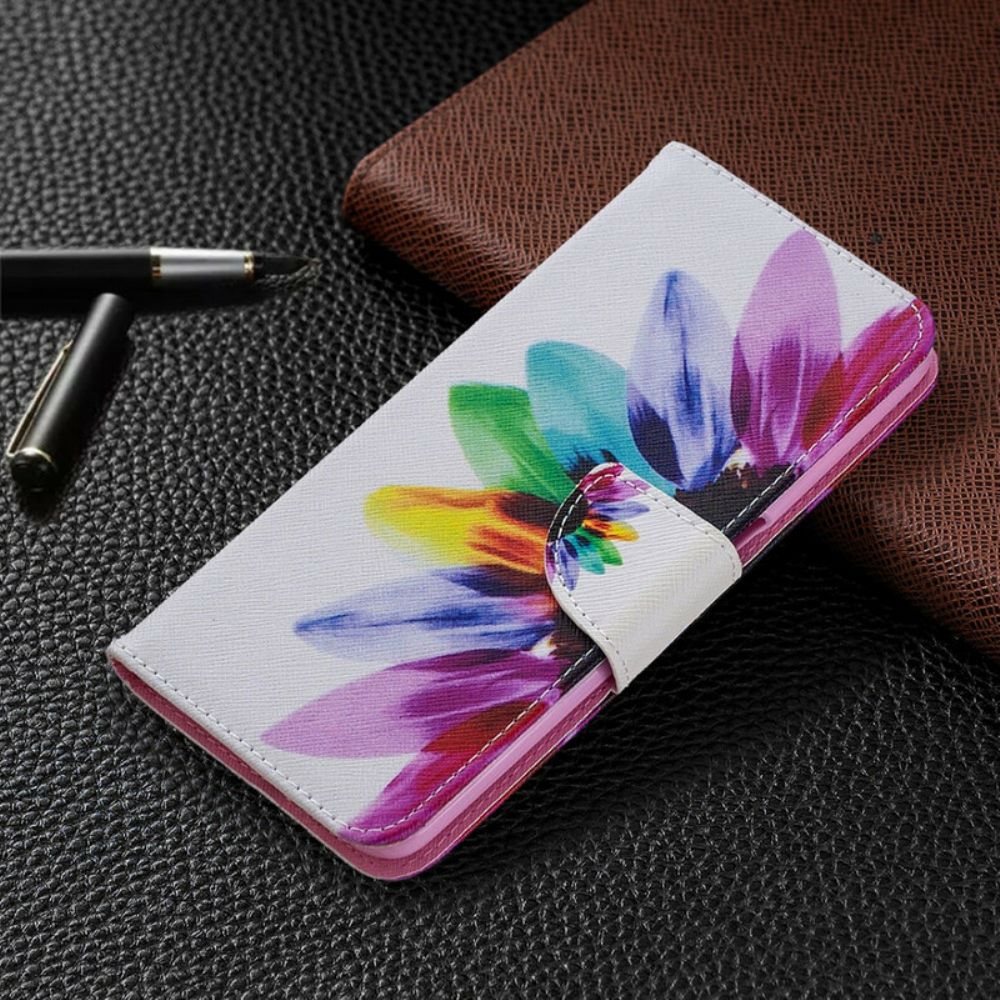 Lederhüllen Für Oppo A72 Aquarell Blume