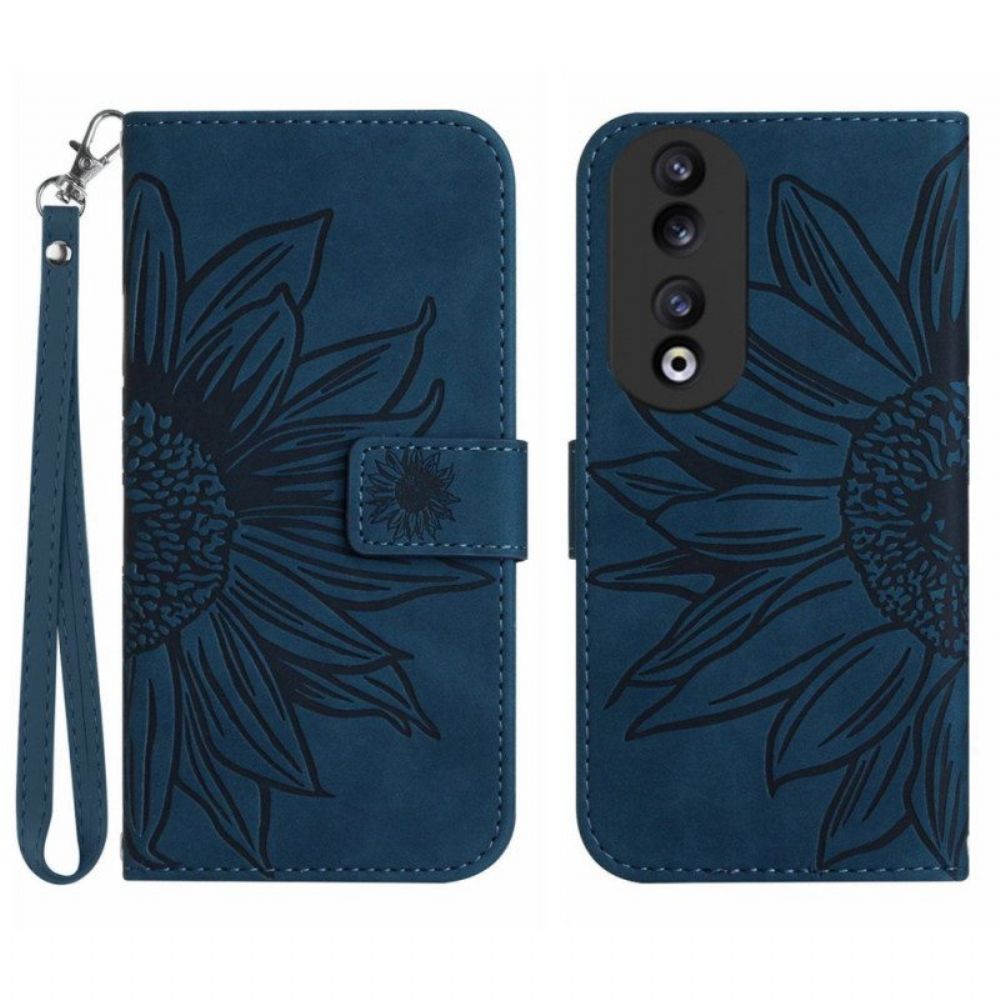 Lederhüllen Für Honor 90 Mit Kordel Sonnenblume Mit Riemen