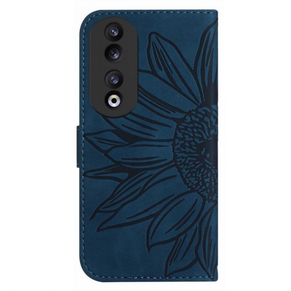 Lederhüllen Für Honor 90 Mit Kordel Sonnenblume Mit Riemen