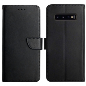 Flip Case Für Samsung Galaxy S10 Plus Echtes Nappaleder