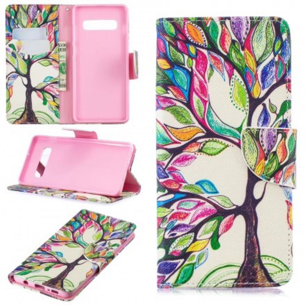 Flip Case Für Samsung Galaxy S10 Plus Farbiger Baum