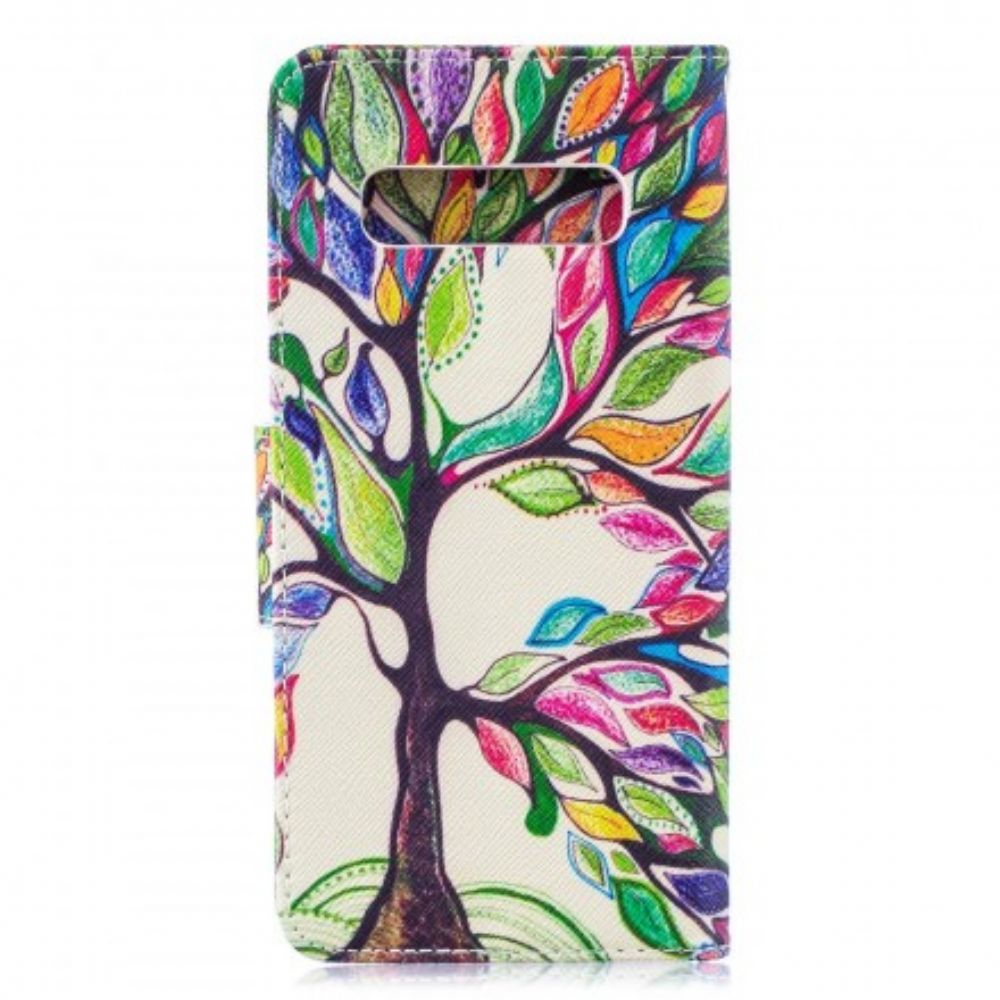 Flip Case Für Samsung Galaxy S10 Plus Farbiger Baum