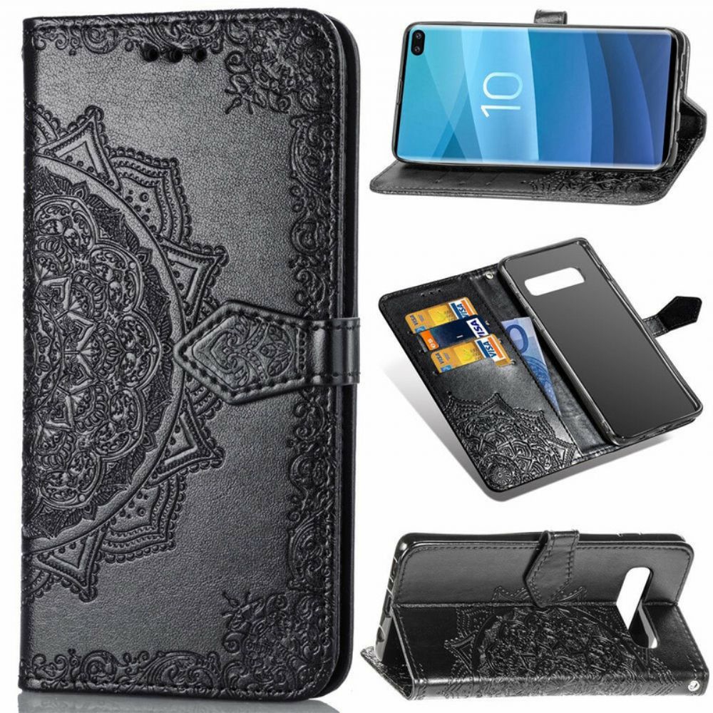 Flip Case Für Samsung Galaxy S10 Plus Mandala Aus Dem Mittelalter