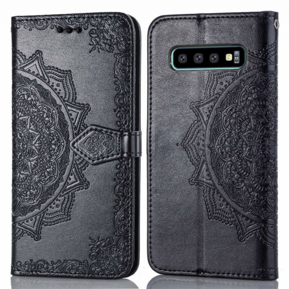 Flip Case Für Samsung Galaxy S10 Plus Mandala Aus Dem Mittelalter