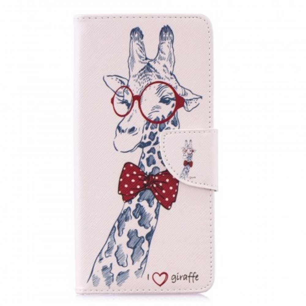 Flip Case Für Samsung Galaxy S10 Plus Nerdige Giraffe