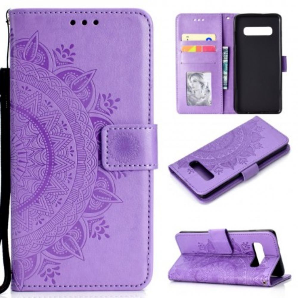 Flip Case Für Samsung Galaxy S10 Plus Sonnen-mandala