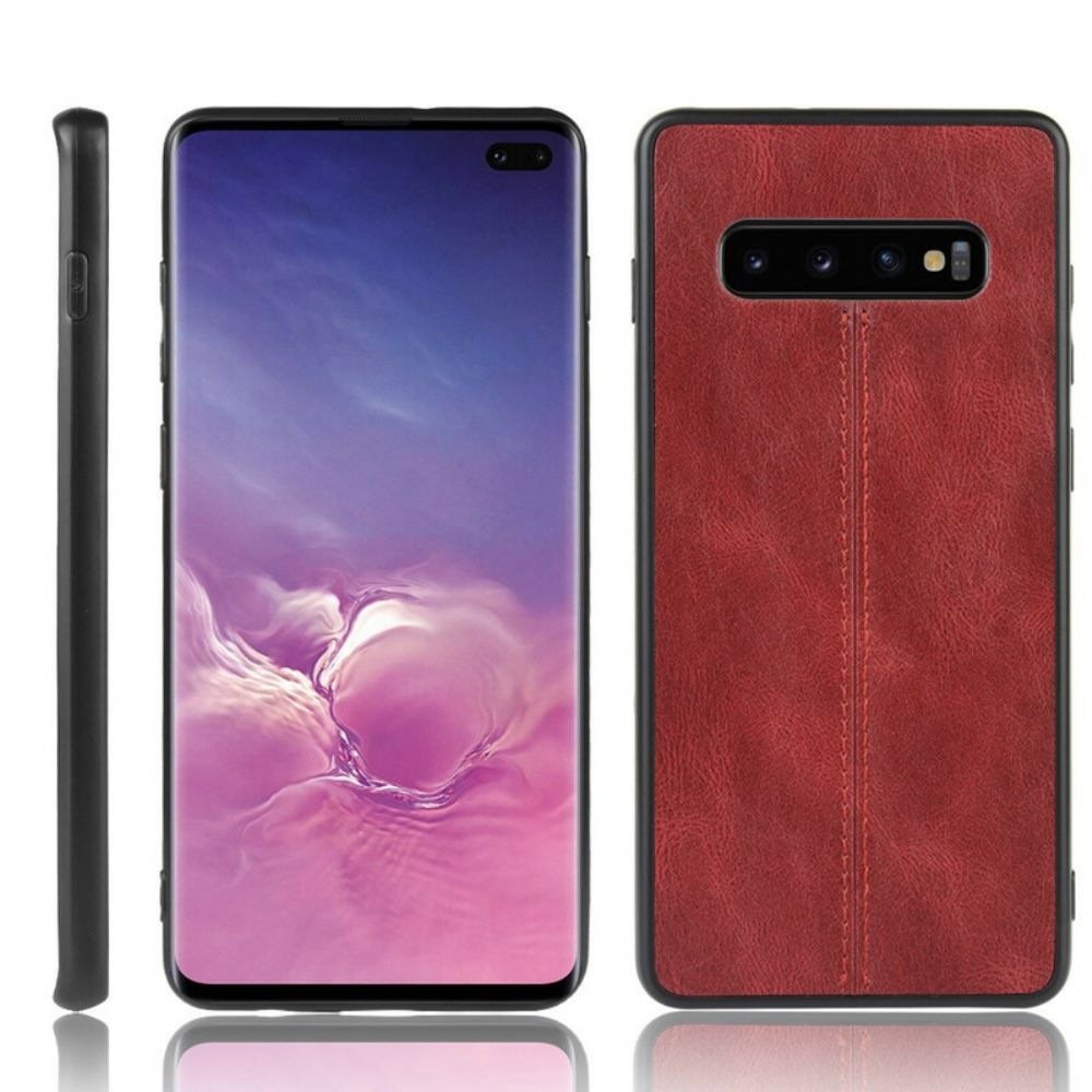 Handyhülle Für Samsung Galaxy S10 Plus Nähte Lederoptik