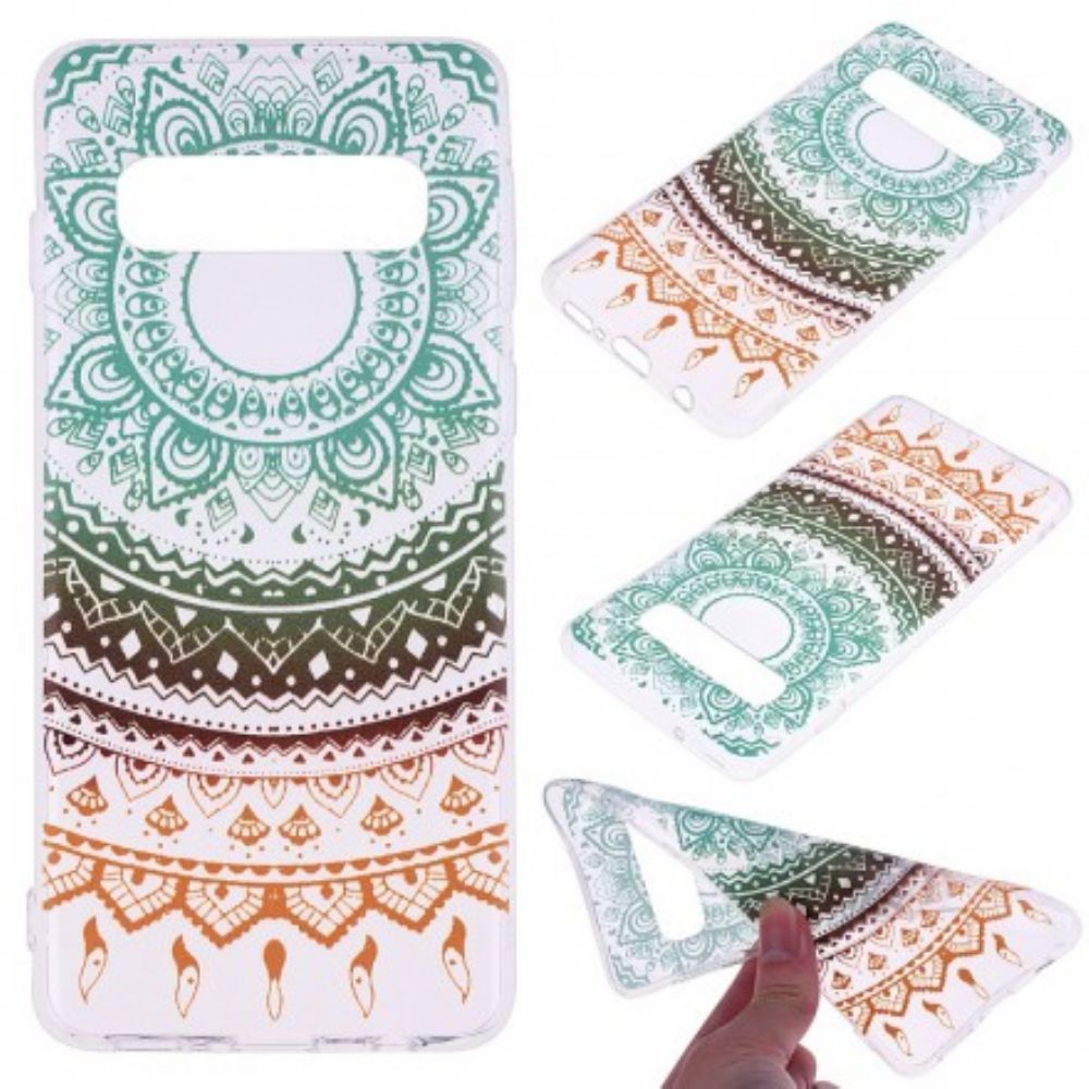 Handyhülle Für Samsung Galaxy S10 Plus Transparentes Farbiges Mandala