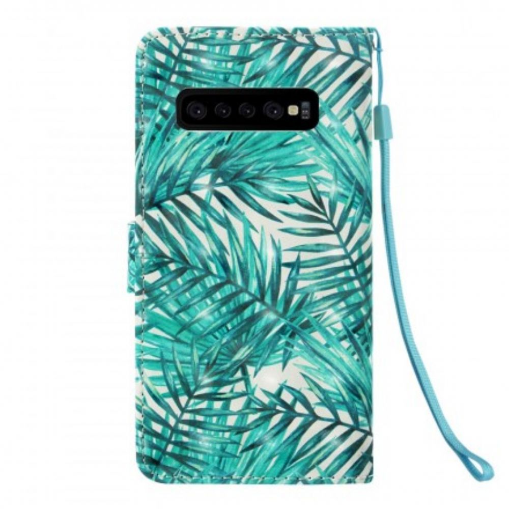 Lederhüllen Für Samsung Galaxy S10 Plus Blätter