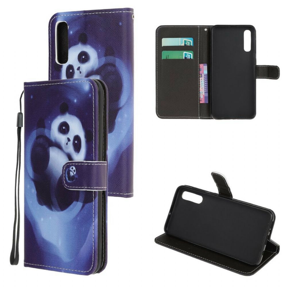 Flip Case Für Huawei P Smart S Mit Kordel Tanga Space Panda