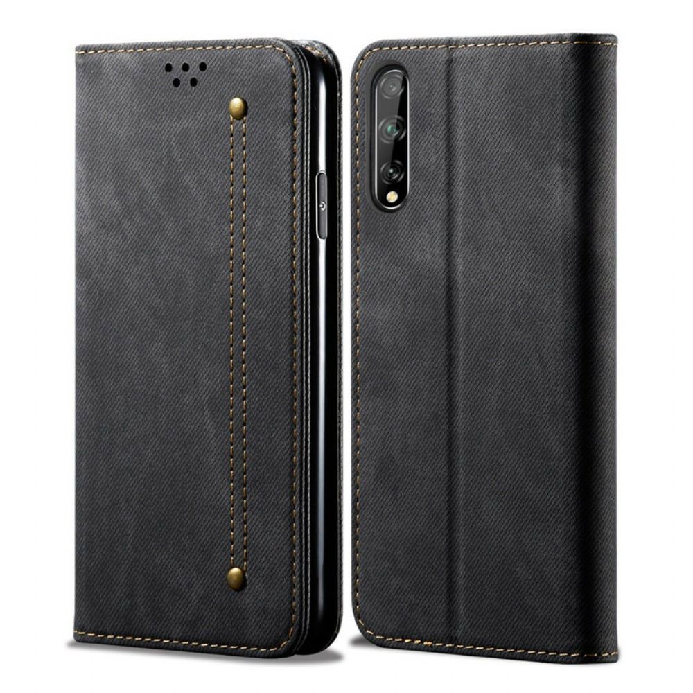 Schutzhülle Für Huawei P Smart S Flip Case Jeansstoff