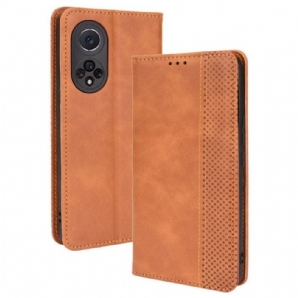 Schutzhülle Für Honor 50 Pro Flip Case Pro Stilisierter Vintage-ledereffekt