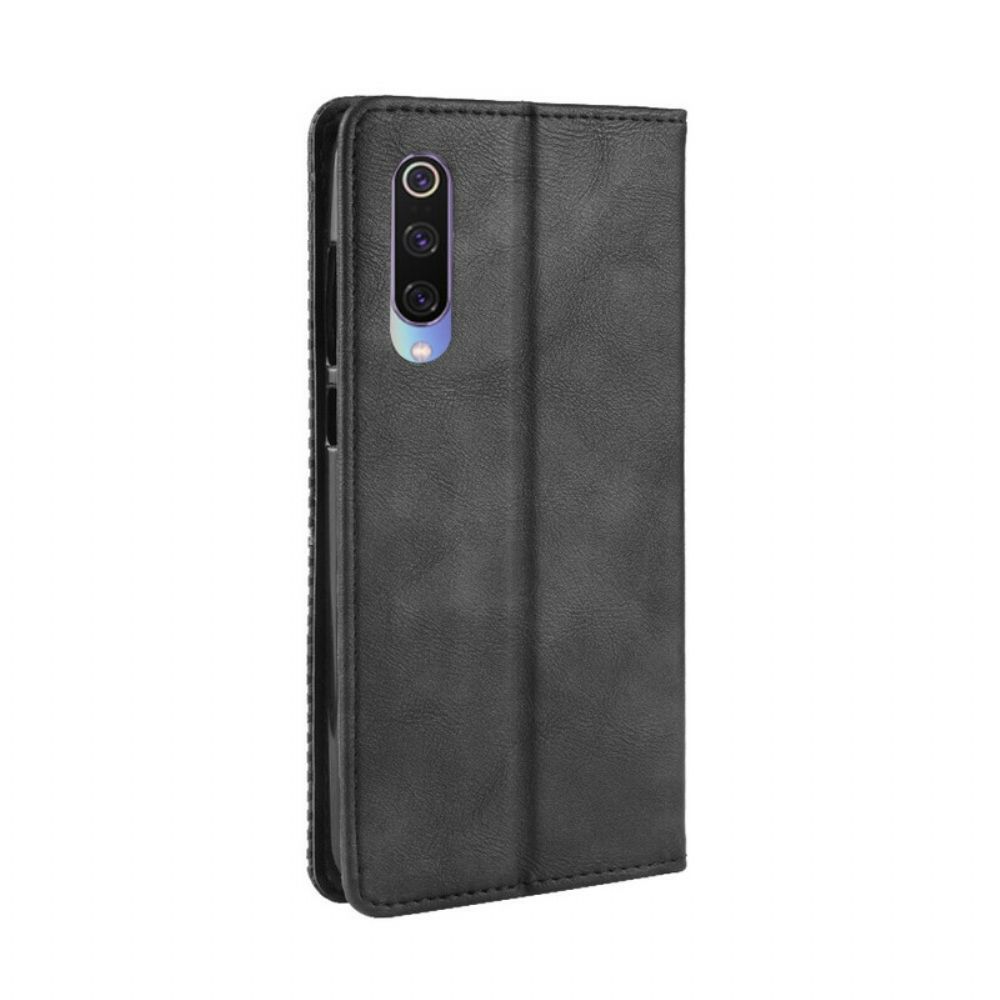 Schutzhülle Für Xiaomi Mi 9 Lite Flip Case Gestylter Vintage-leder-effekt