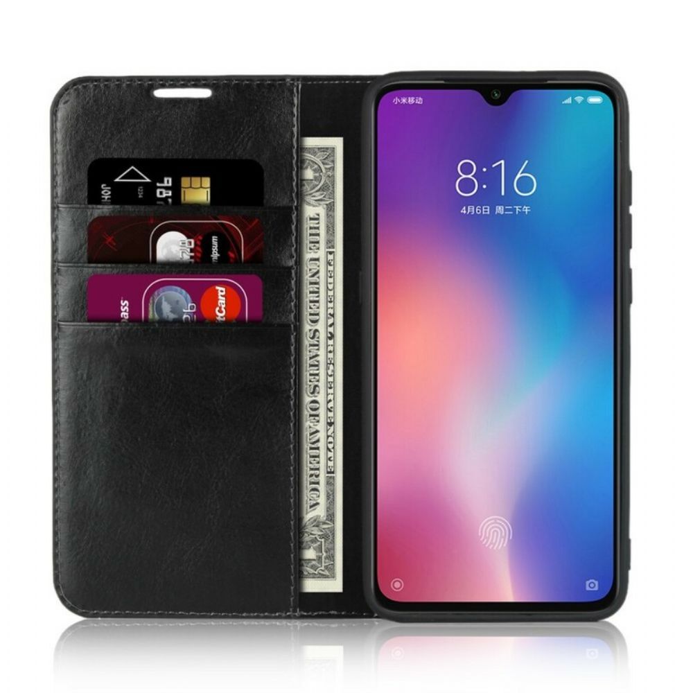 Schutzhülle Für Xiaomi Mi 9 Flip Case Echtes Leder