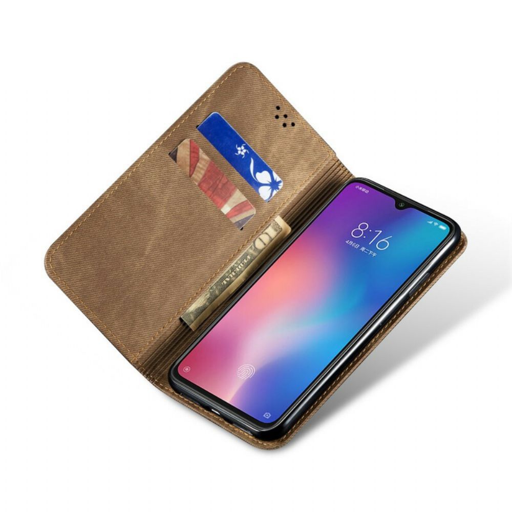 Schutzhülle Für Xiaomi Mi 9 Flip Case Jeansstoff