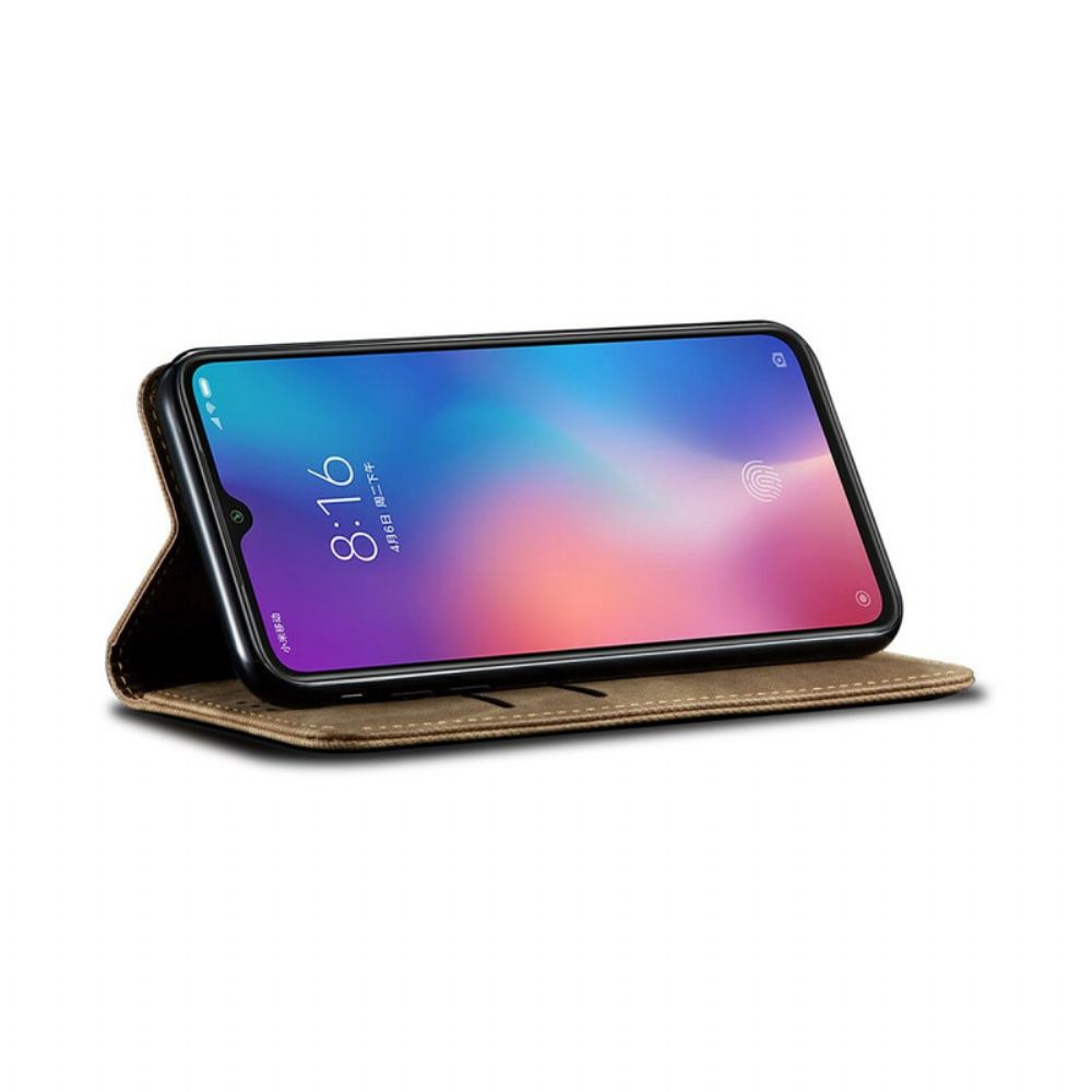 Schutzhülle Für Xiaomi Mi 9 Flip Case Jeansstoff