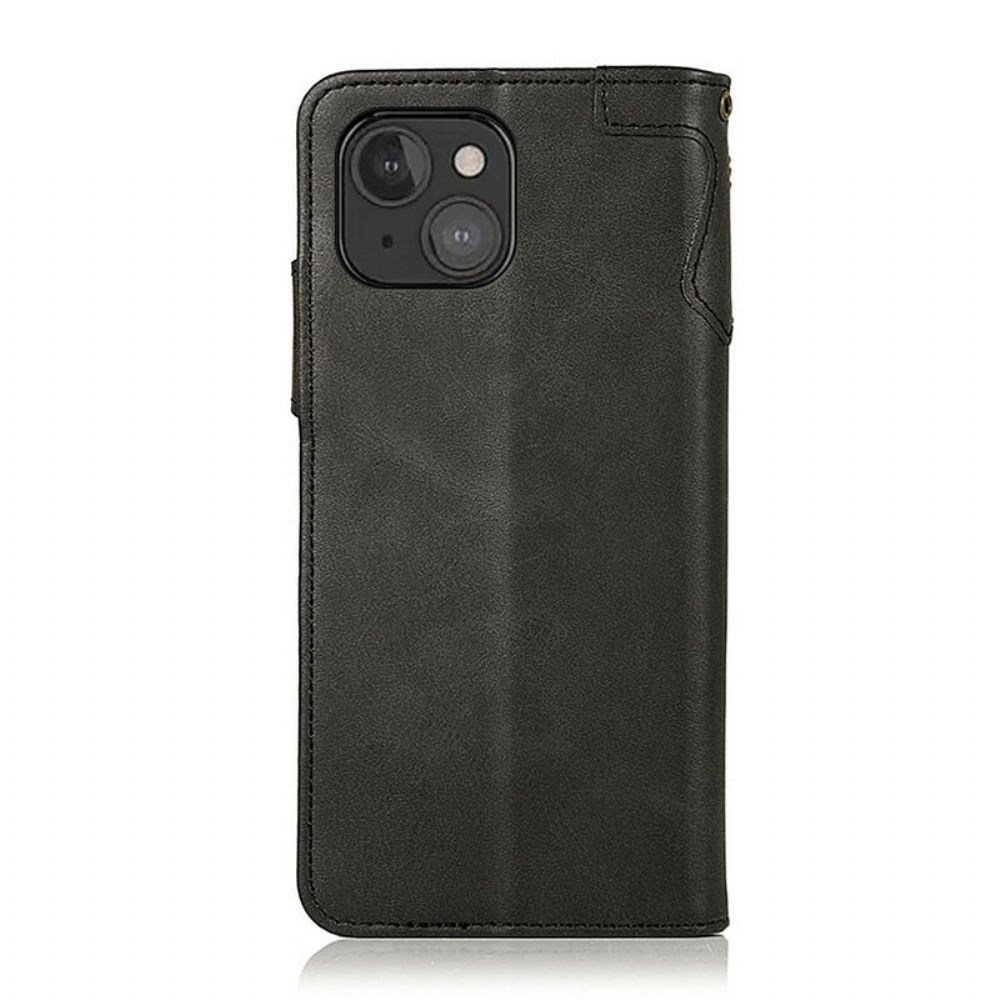 Flip Case Für iPhone 13 Mini Khazneh-magnetknopf