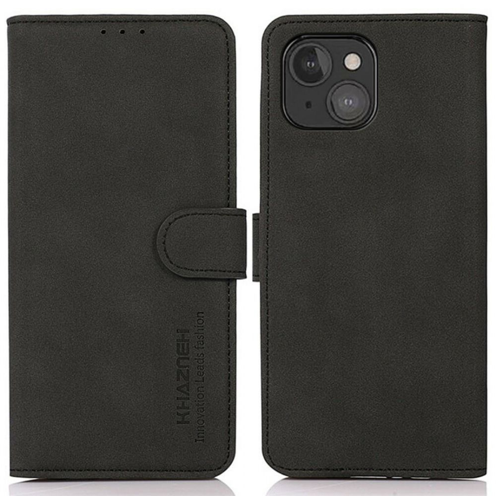 Flip Case Für iPhone 13 Mini Khazneh Modischer Ledereffekt