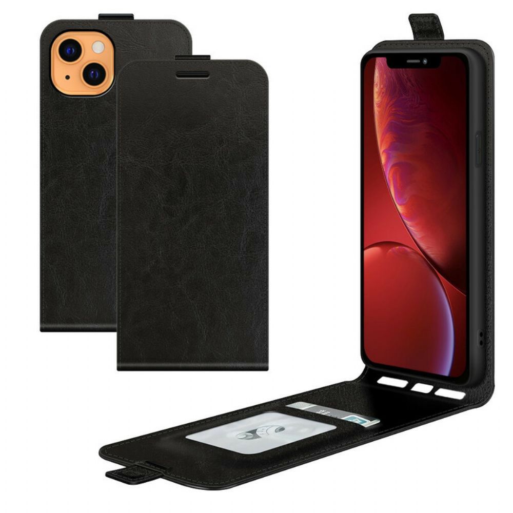 Flip Case Für iPhone 13 Mini Flip Case Ledereffekt Mit Vertikaler Klappe