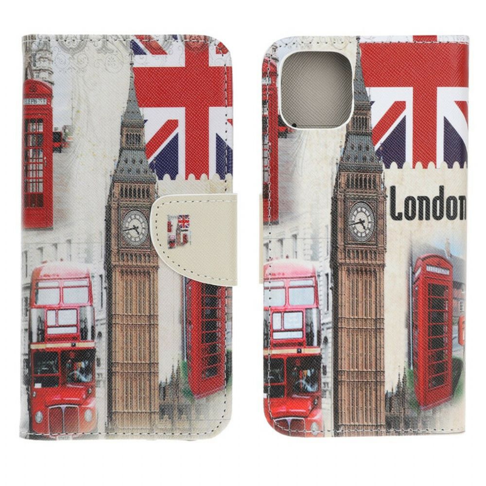 Flip Case Für iPhone 13 Mini Londoner Leben