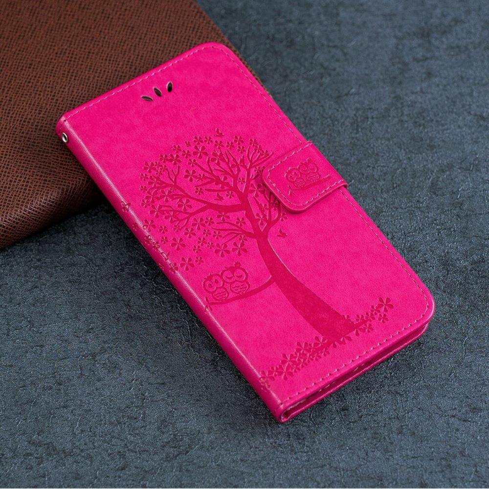 Flip Case Für iPhone 13 Mini Mit Kordel Baum Und Riemcheneulen