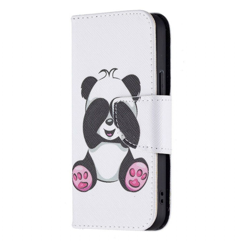 Flip Case Für iPhone 13 Mini Panda-spaß