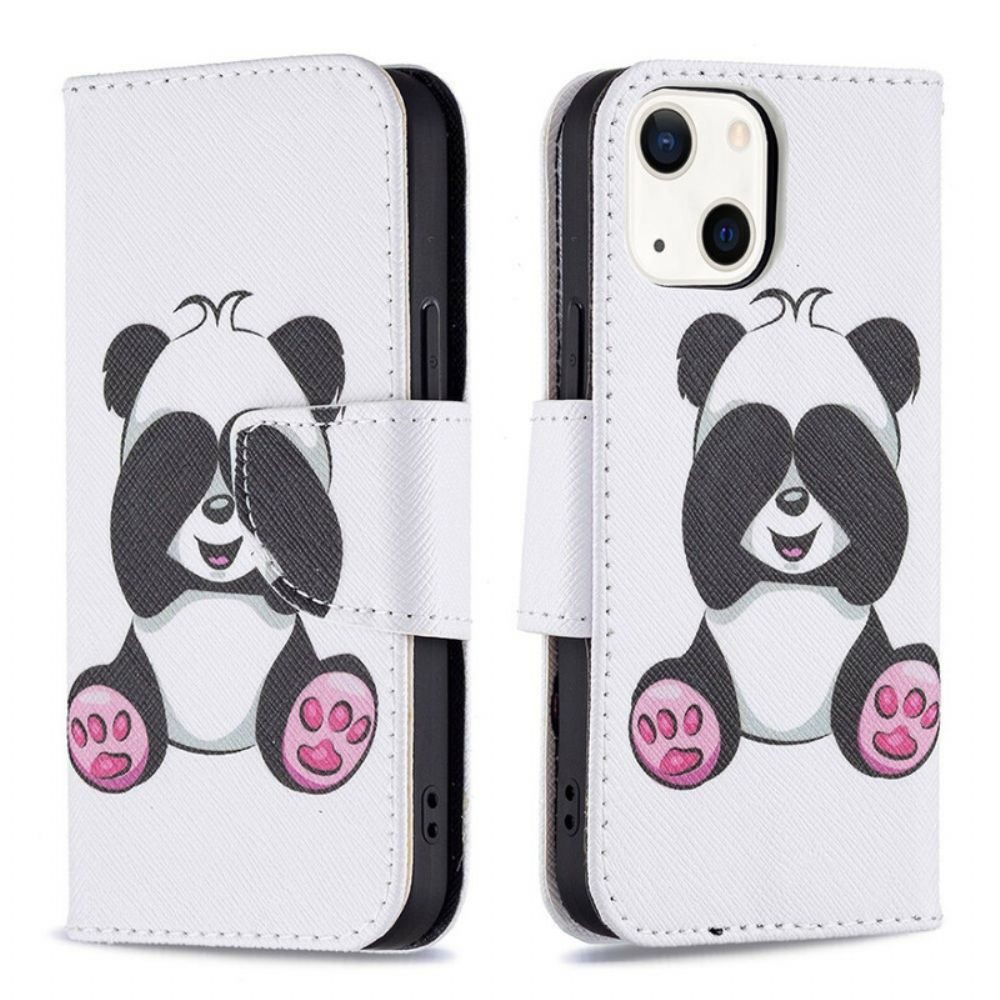 Flip Case Für iPhone 13 Mini Panda-spaß