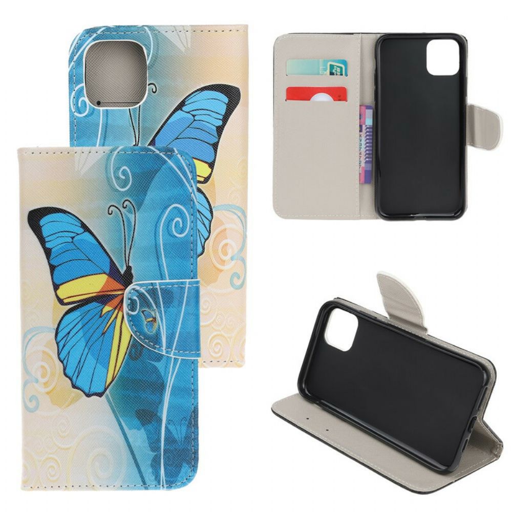 Flip Case Für iPhone 13 Mini Schmetterlinge