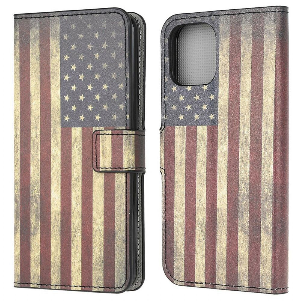 Flip Case Für iPhone 13 Mini Us-flagge