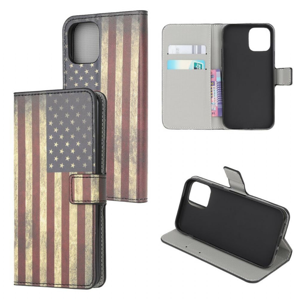 Flip Case Für iPhone 13 Mini Us-flagge