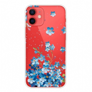 Handyhülle Für iPhone 13 Mini Blauer Blumenstrauß