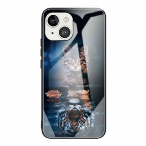 Handyhülle Für iPhone 13 Mini Mein Tiger Panzerglas