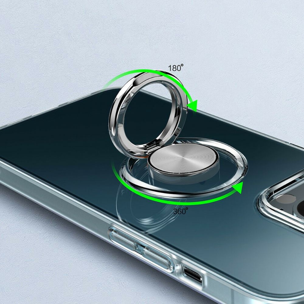 Handyhülle Für iPhone 13 Mini Transparent Mit Ring-unterstützung