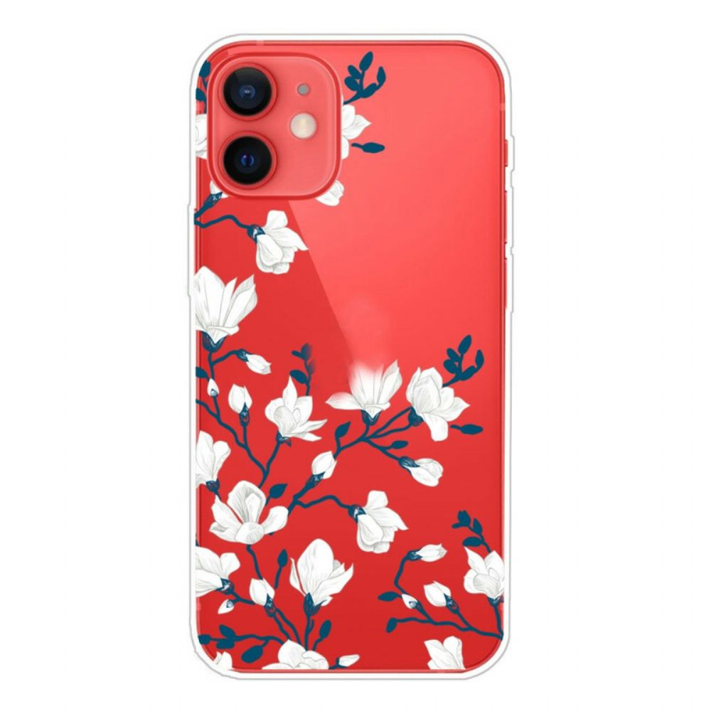 Handyhülle Für iPhone 13 Mini Weiße Blumen