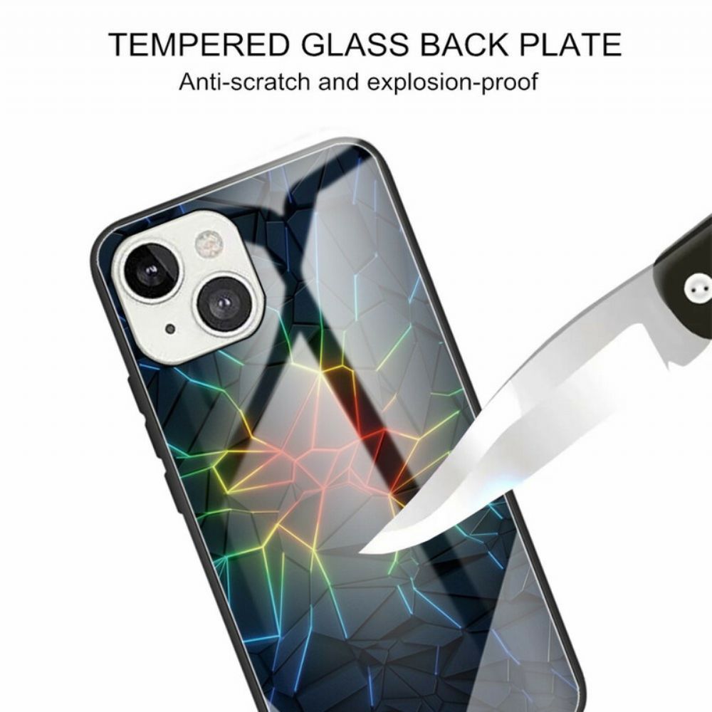 Hülle Für iPhone 13 Mini Gehärtetes Glas Geometrie